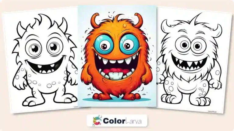 Cute Monster Coloring Pages for Kids