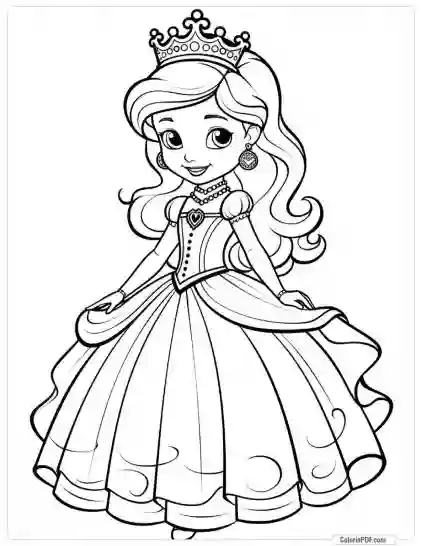 Cute Princess Coloring Pages