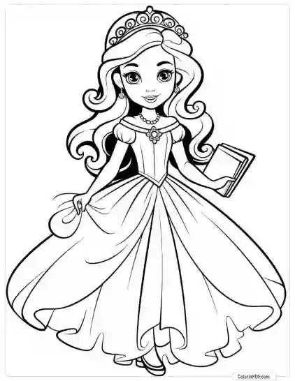 Cute Princess Coloring Pages