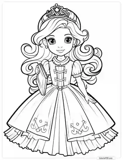 Cute Princess Coloring Pages