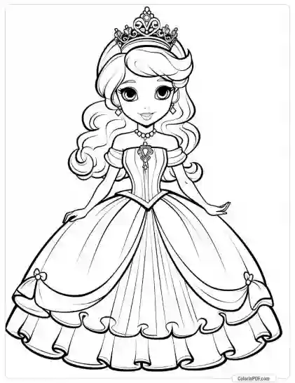 Cute Princess Coloring Pages