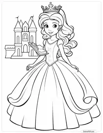 Cute Princess Coloring Pages