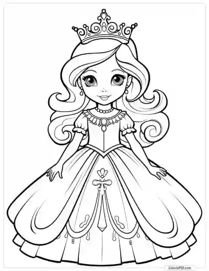 Cute Princess Coloring Pages