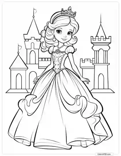 Cute Princess Coloring Pages