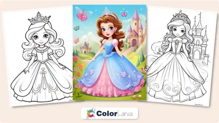 Cute Princess Coloring Pages