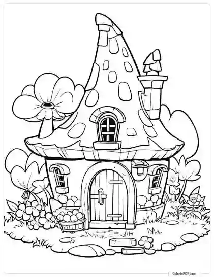 Fairy House Coloring Pages