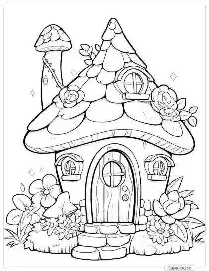 Fairy House Coloring Pages