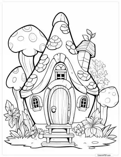 Fairy House Coloring Pages