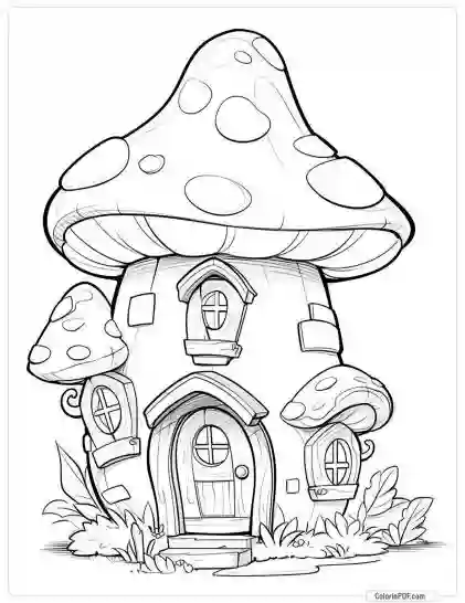 Fairy House Coloring Pages