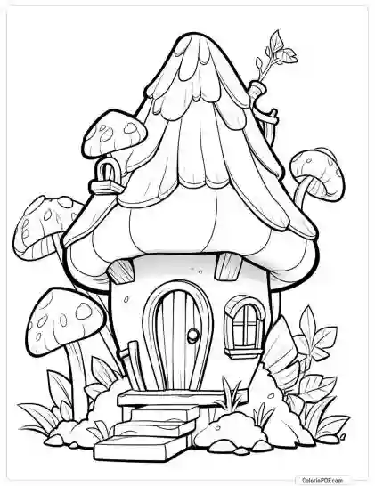 Fairy House Coloring Pages