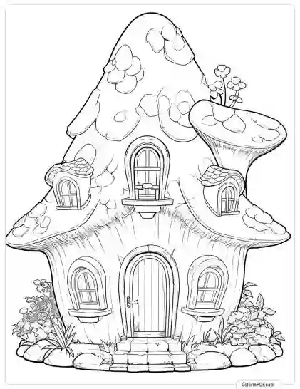 Fairy House Coloring Pages