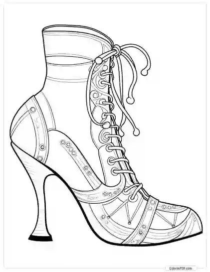 Fashion Shoes Coloring Pages