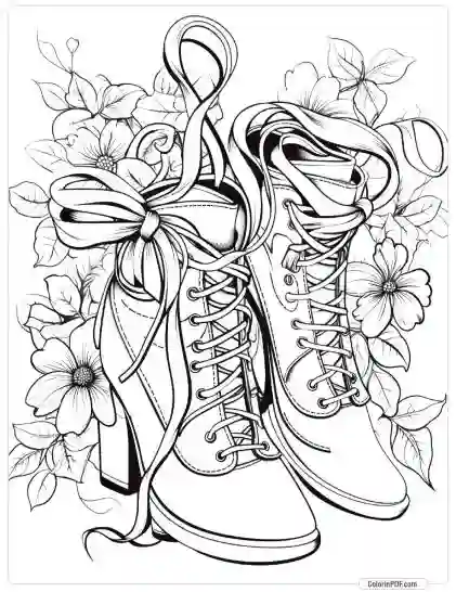 Fashion Shoes Coloring Pages