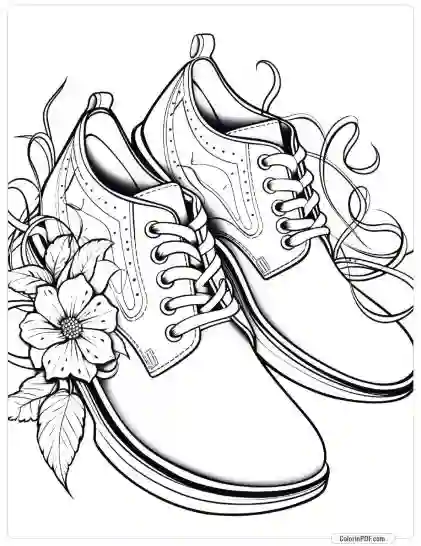 Fashion Shoes Coloring Pages