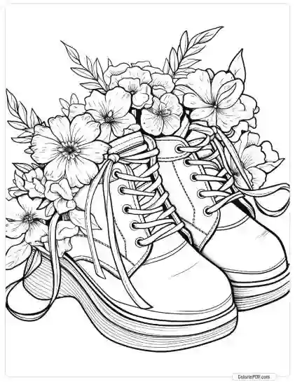 Fashion Shoes Coloring Pages