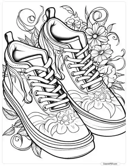 Fashion Shoes Coloring Pages