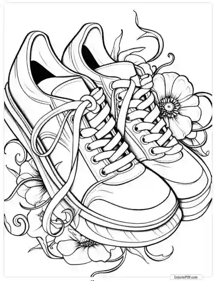 Fashion Shoes Coloring Pages