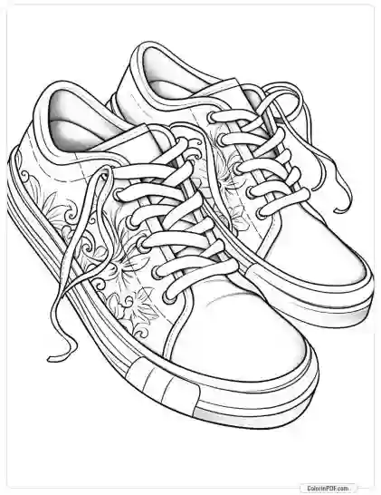 Fashion Shoes Coloring Pages