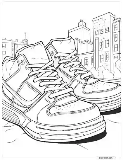 Fashion Shoes Coloring Pages