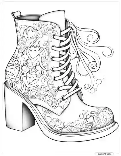 Fashion Shoes Coloring Pages