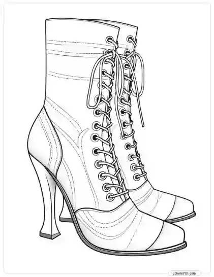 Fashion Shoes Coloring Pages