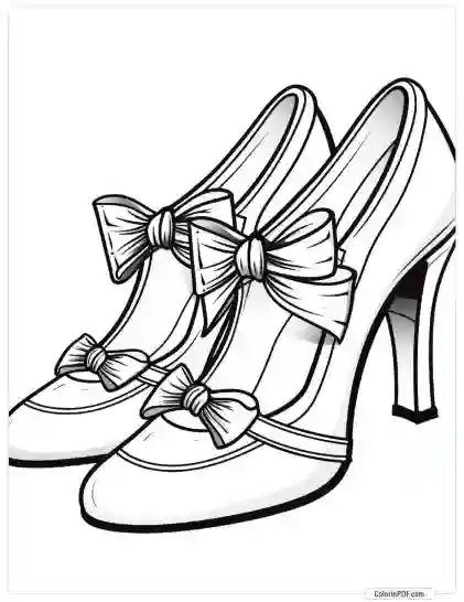 Fashion Shoes Coloring Pages