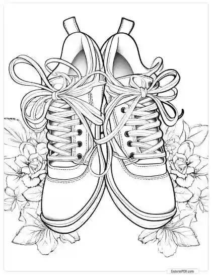 Fashion Shoes Coloring Pages