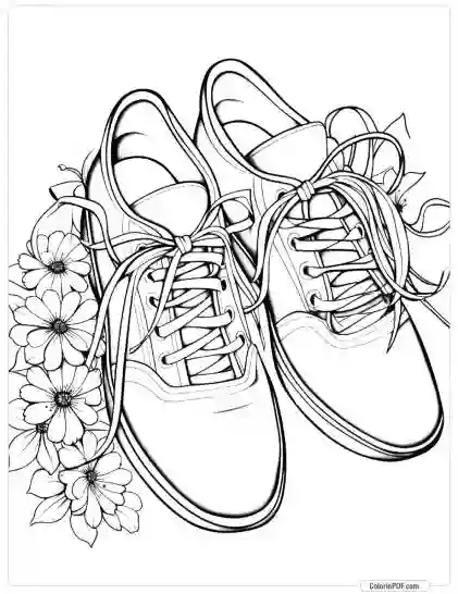 Fashion Shoes Coloring Pages