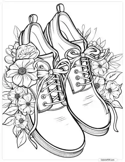 Fashion Shoes Coloring Pages