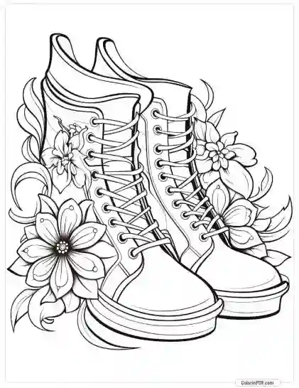 Fashion Shoes Coloring Pages