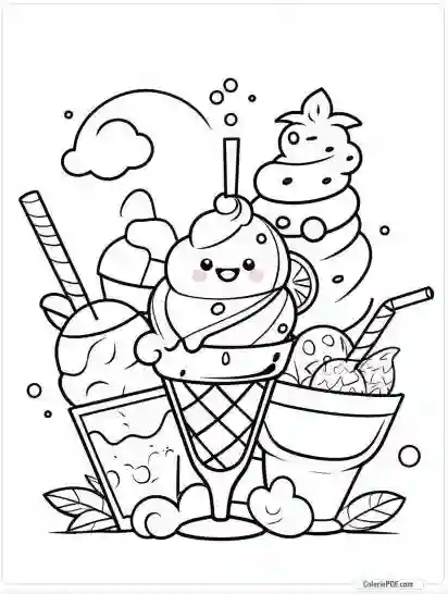 Ice Cream Coloring Pages