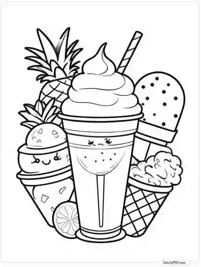 Ice Cream Coloring Pages