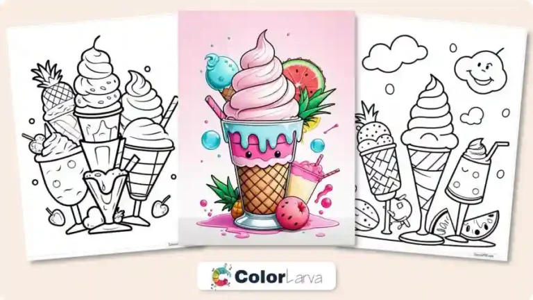 Ice Cream Coloring Pages