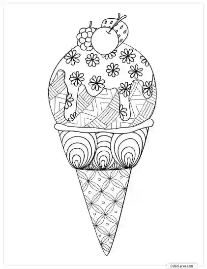 Ice Cream Coloring Pages