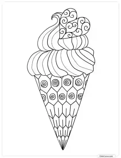 Ice Cream Coloring Pages