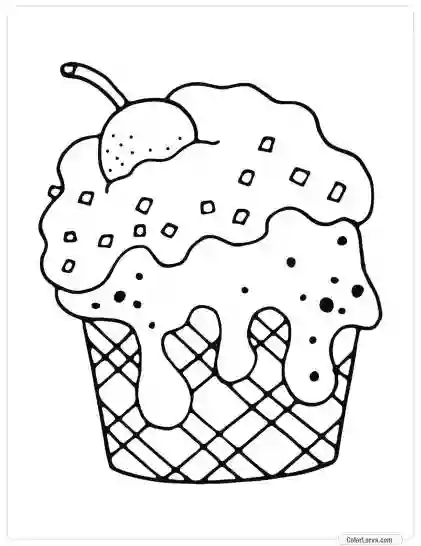 Ice Cream Coloring Pages