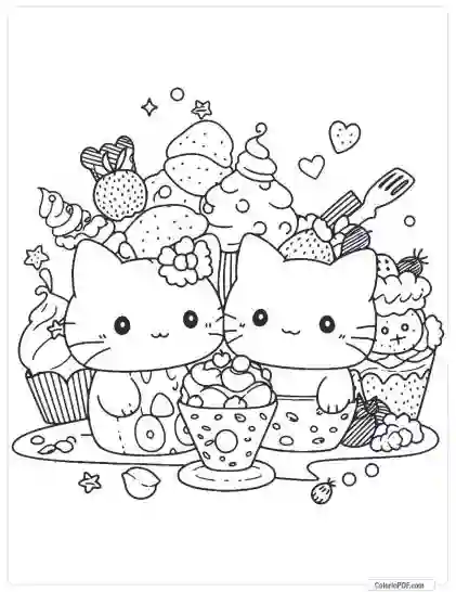 Kawaii Coloring Pages