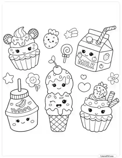 Kawaii Coloring Pages