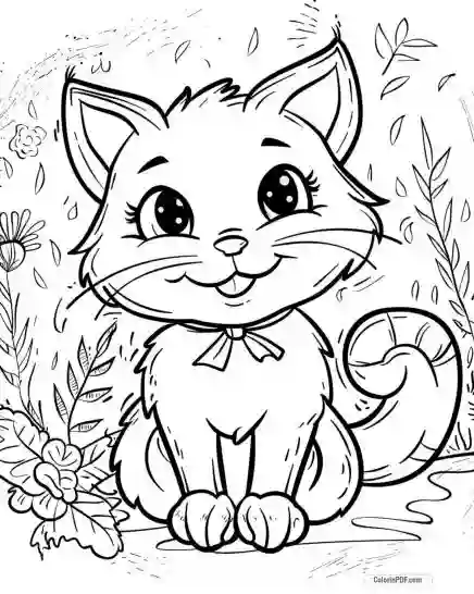 Kitty Cat Coloring Pages for Kids