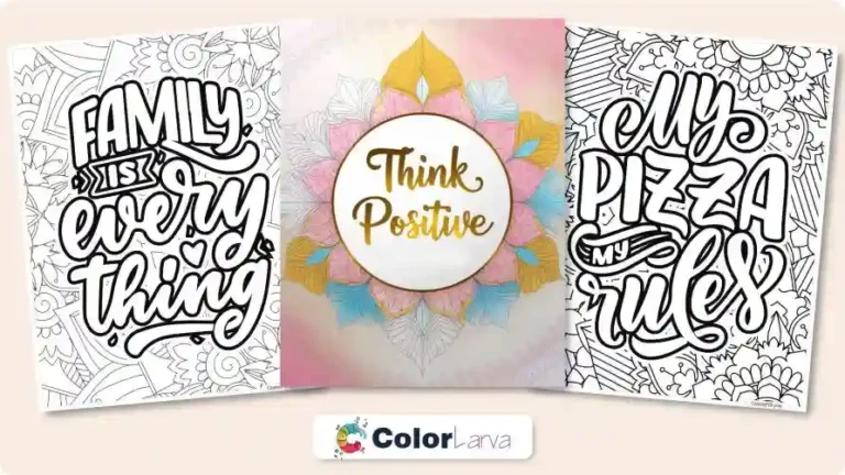 Positive Quotes Coloring Pages