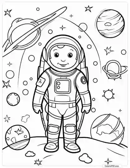 Space Coloring Pages for Kids