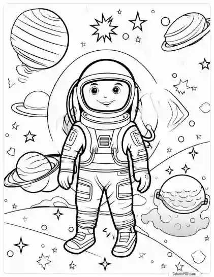 Space Coloring Pages for Kids