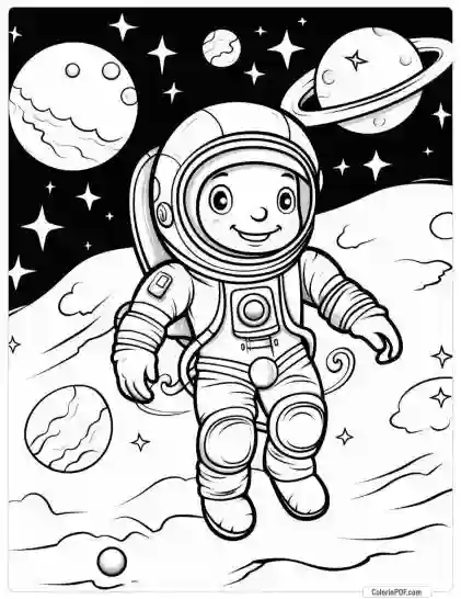 Space Coloring Pages for Kids