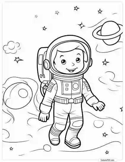 Space Coloring Pages for Kids