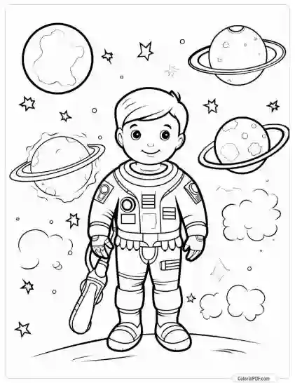 Space Coloring Pages for Kids