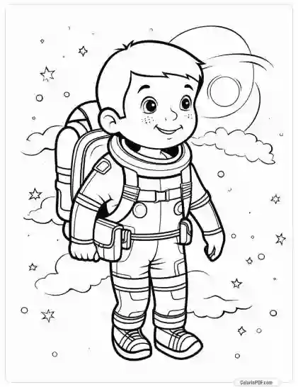 Space Coloring Pages for Kids