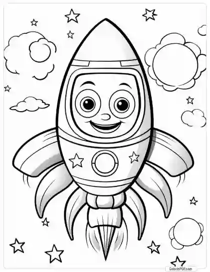 Space Coloring Pages for Kids