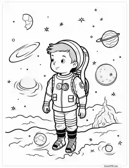 Space Coloring Pages for Kids