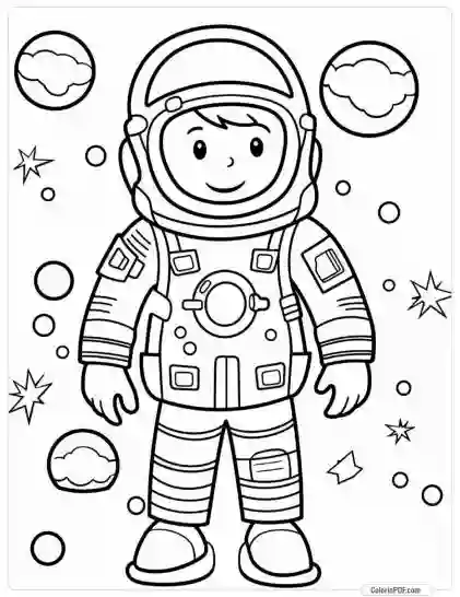 Space Coloring Pages for Kids