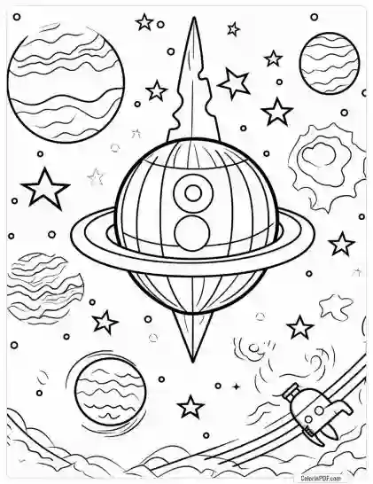 Space Coloring Pages for Kids